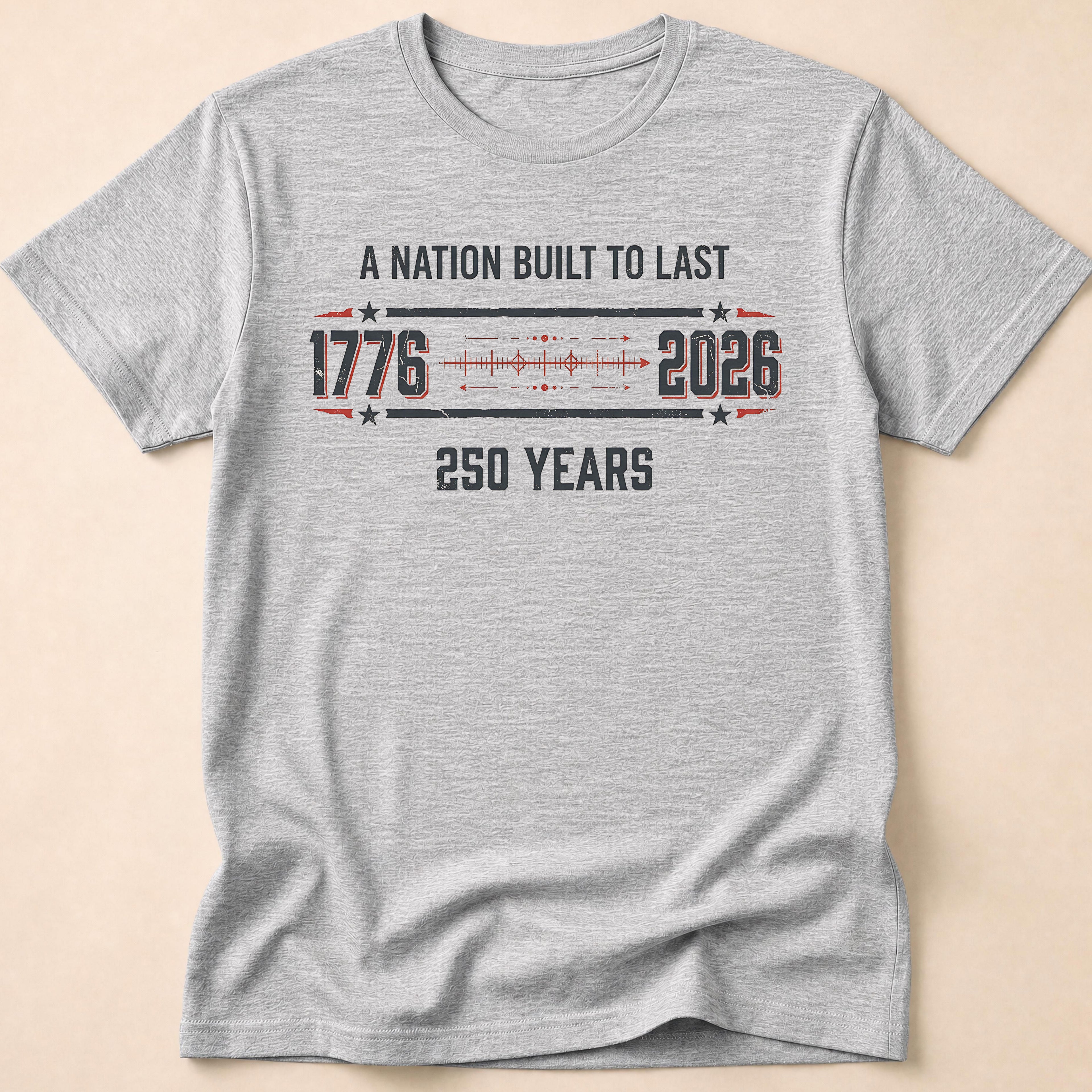 A Nation Built To Last America 250 T-Shirt