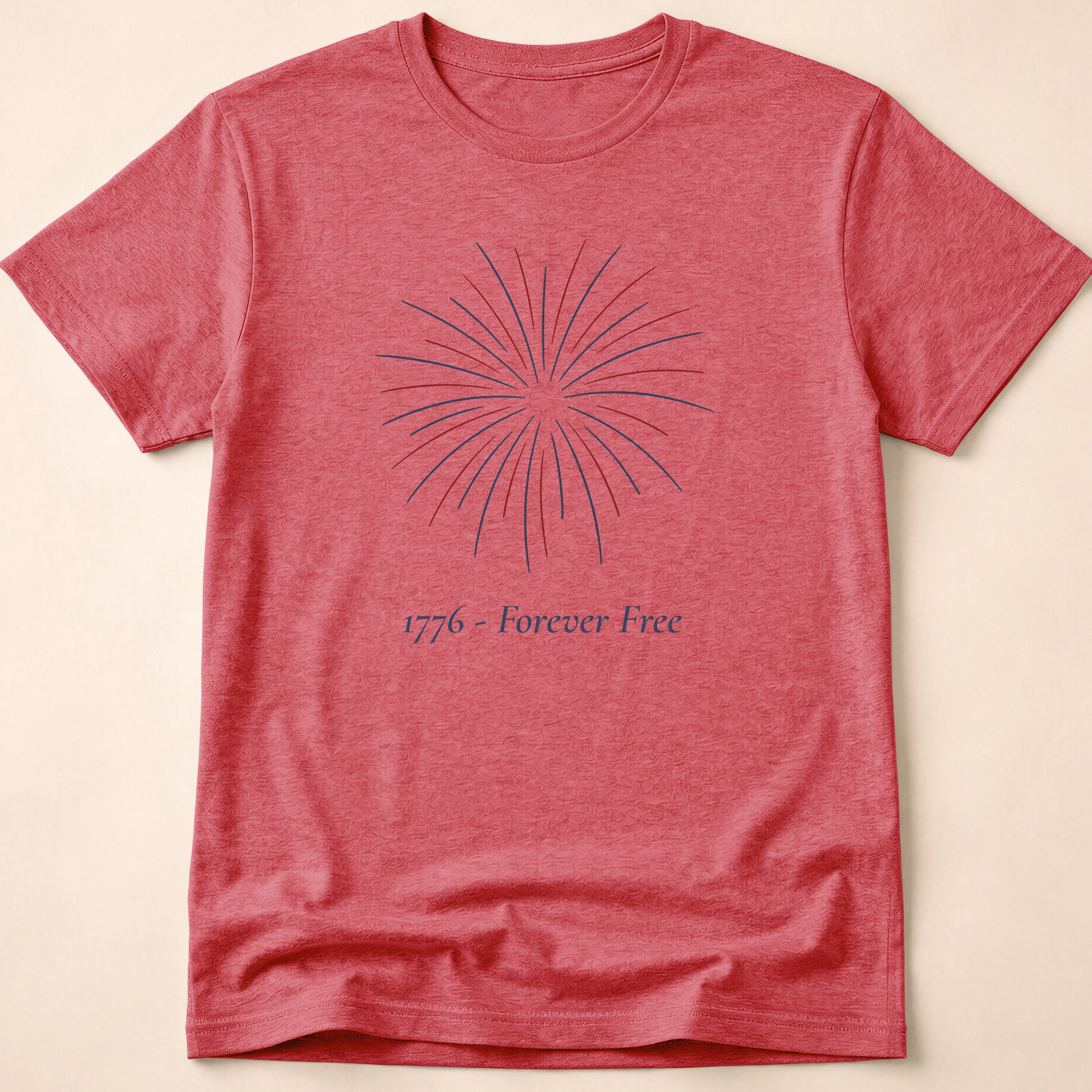 1776 Forever Free Fireworks Patriotic T-Shirt