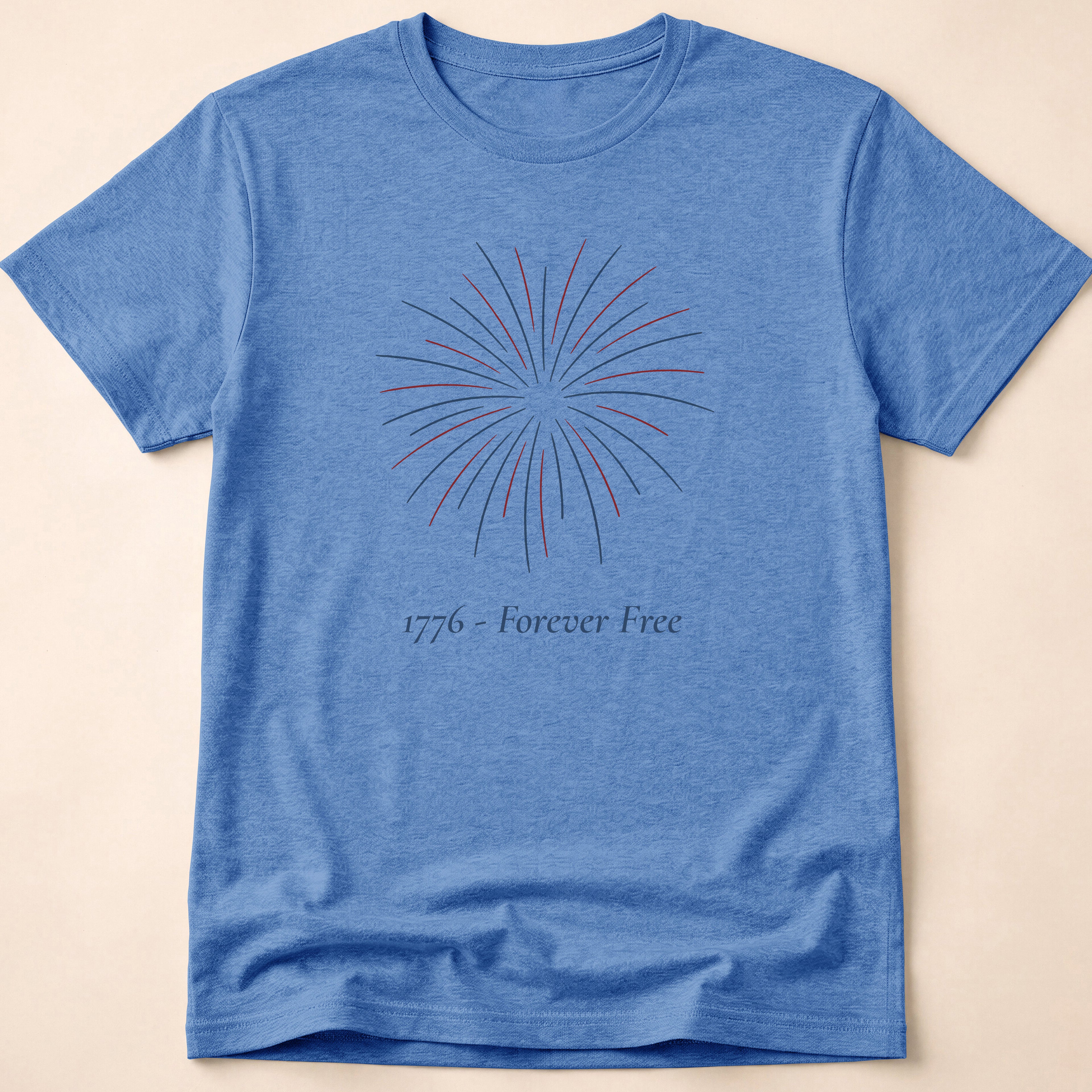 1776 Forever Free Fireworks Patriotic T-Shirt