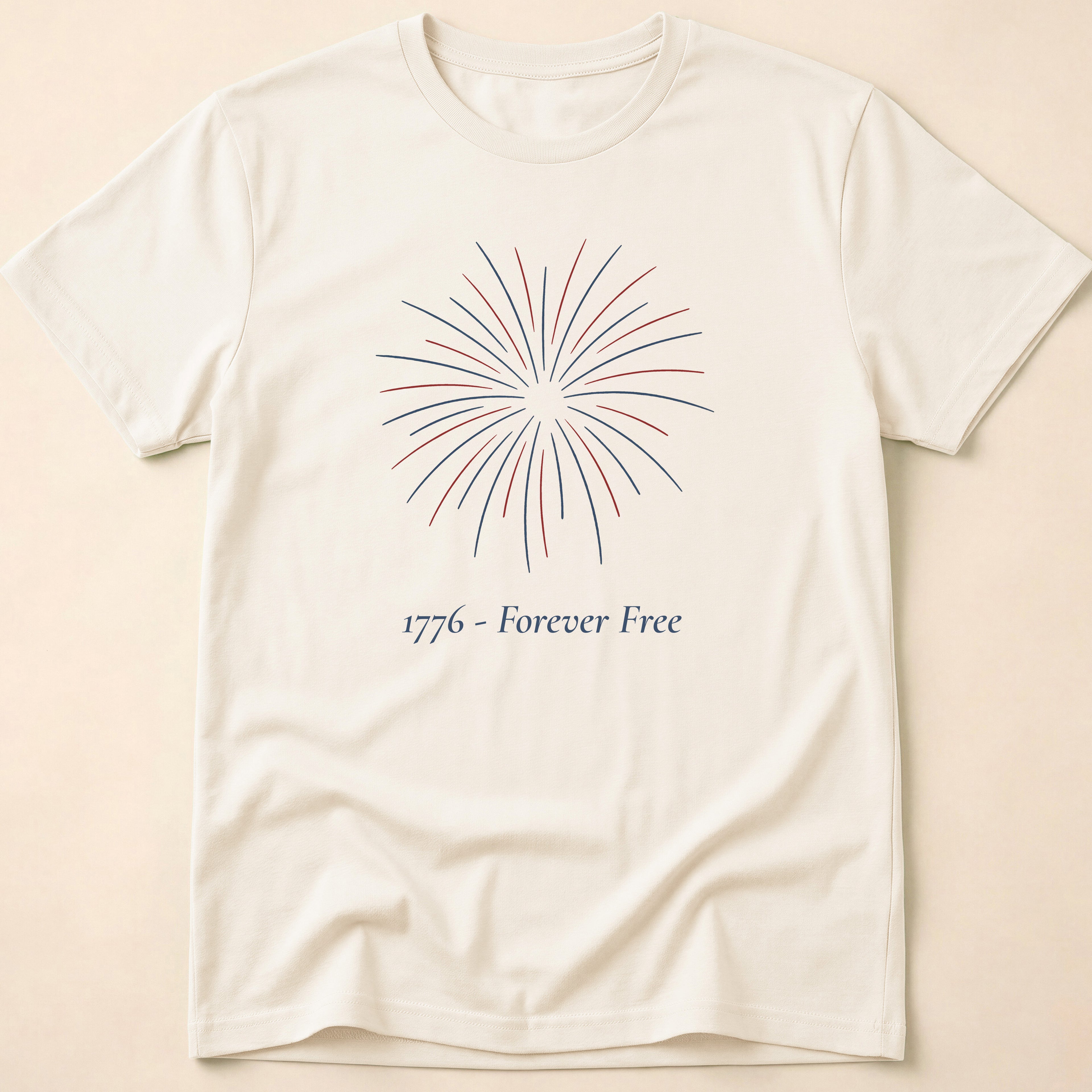 1776 Forever Free Fireworks Patriotic T-Shirt