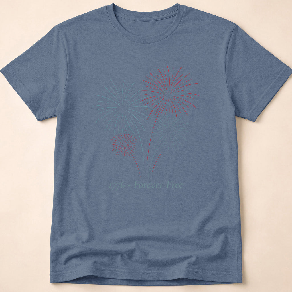 1776 Forever Free Grand Finale Fireworks T-Shirt