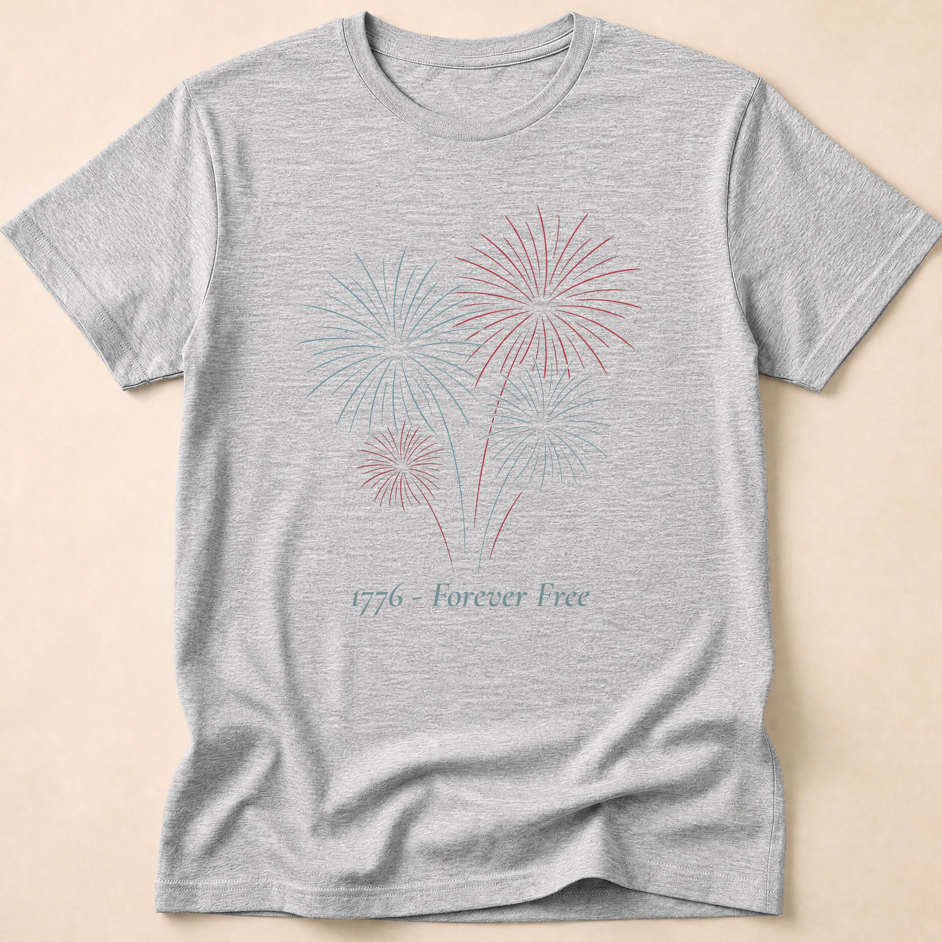 1776 Forever Free Grand Finale Fireworks T-Shirt