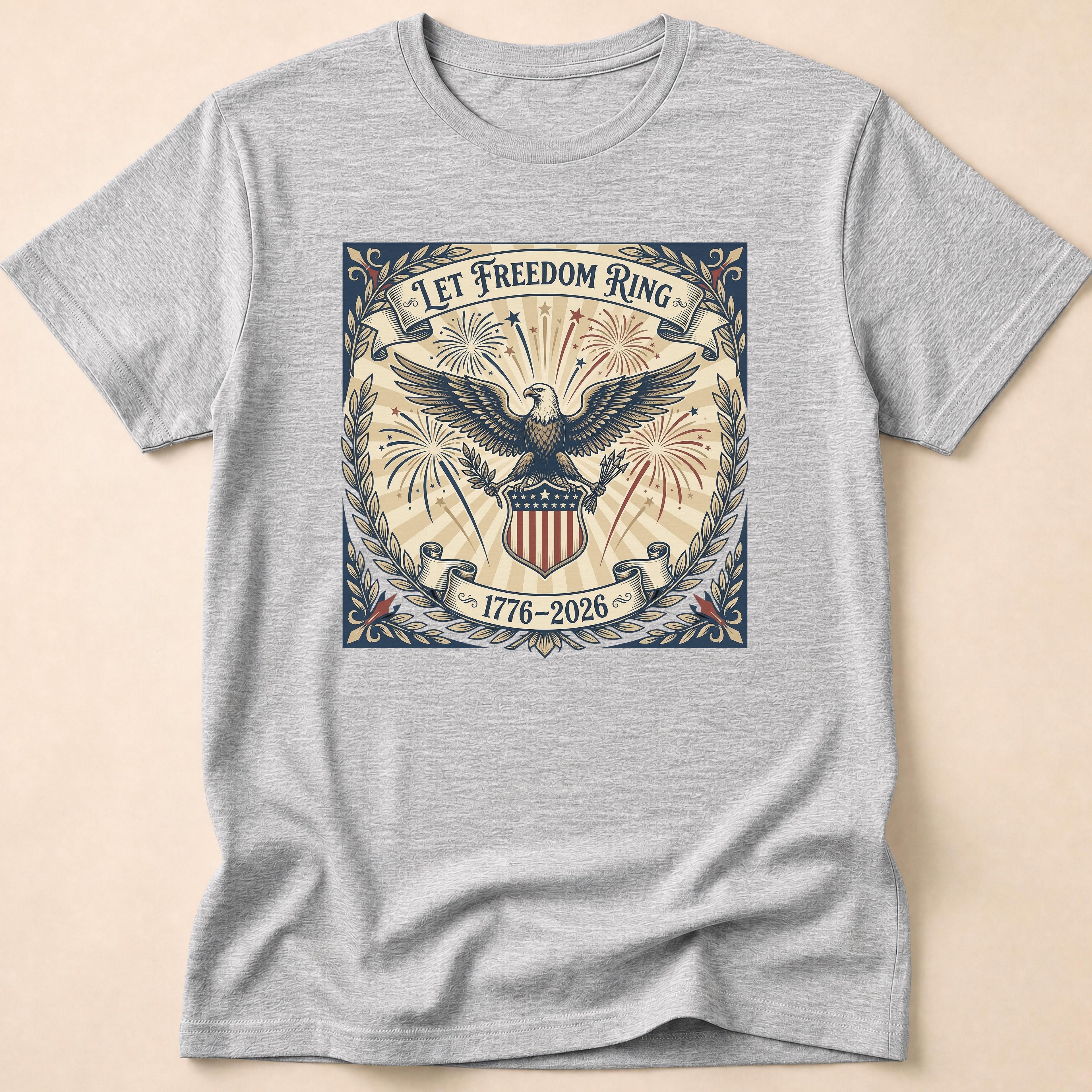 Vintage Let Freedom Ring 2026 Eagle T-Shirt