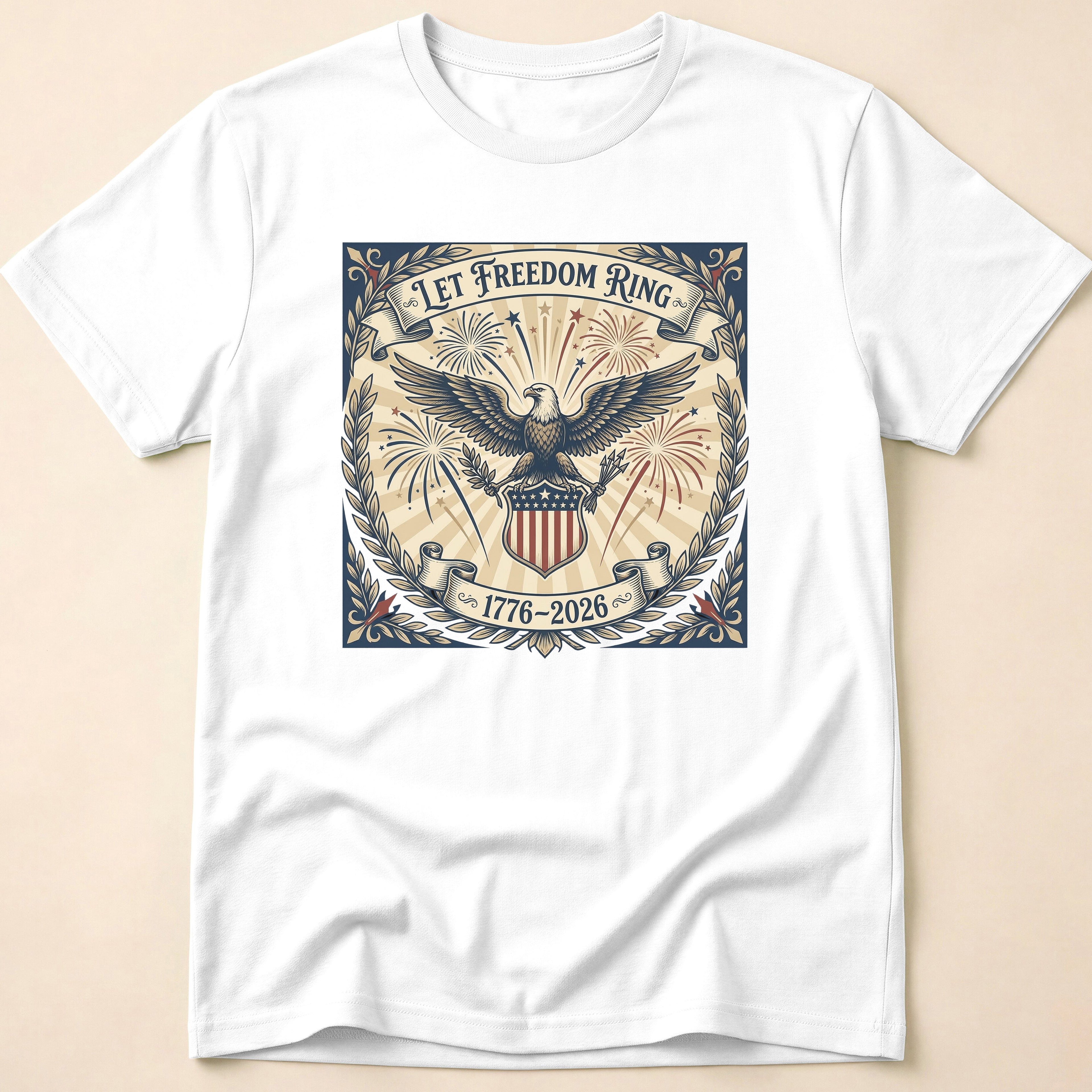Vintage Let Freedom Ring 2026 Eagle T-Shirt