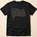 America 250 Minimalist Line Art Flag T-Shirt