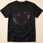 America 250 Floral Line Art Flag T-Shirt