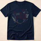 America 250 Floral Line Art Flag T-Shirt
