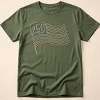 America 250 Minimalist Line Art Flag T-Shirt