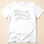 America 250 Minimalist Line Art Flag T-Shirt