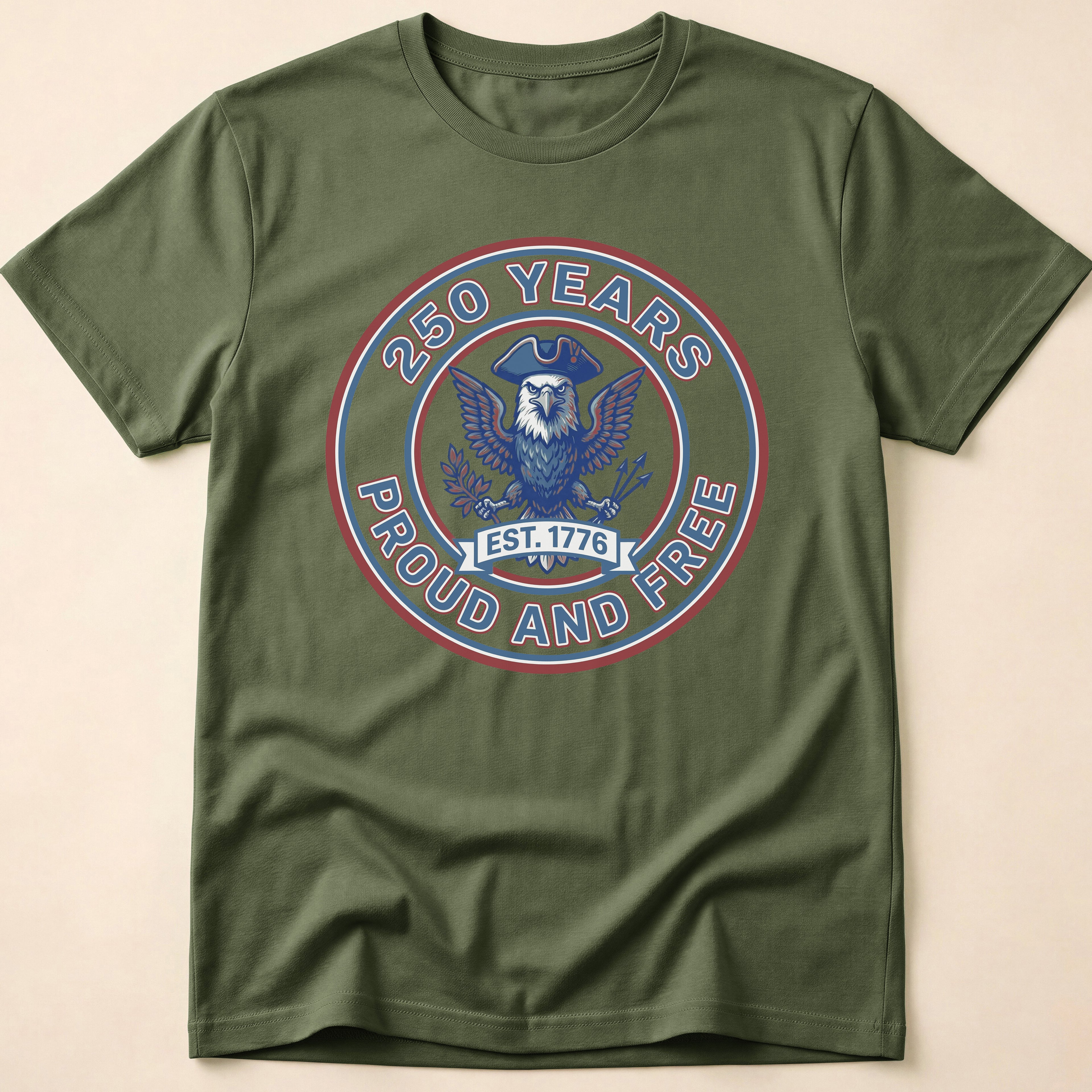 250 Years Proud And Free Eagle T-Shirt