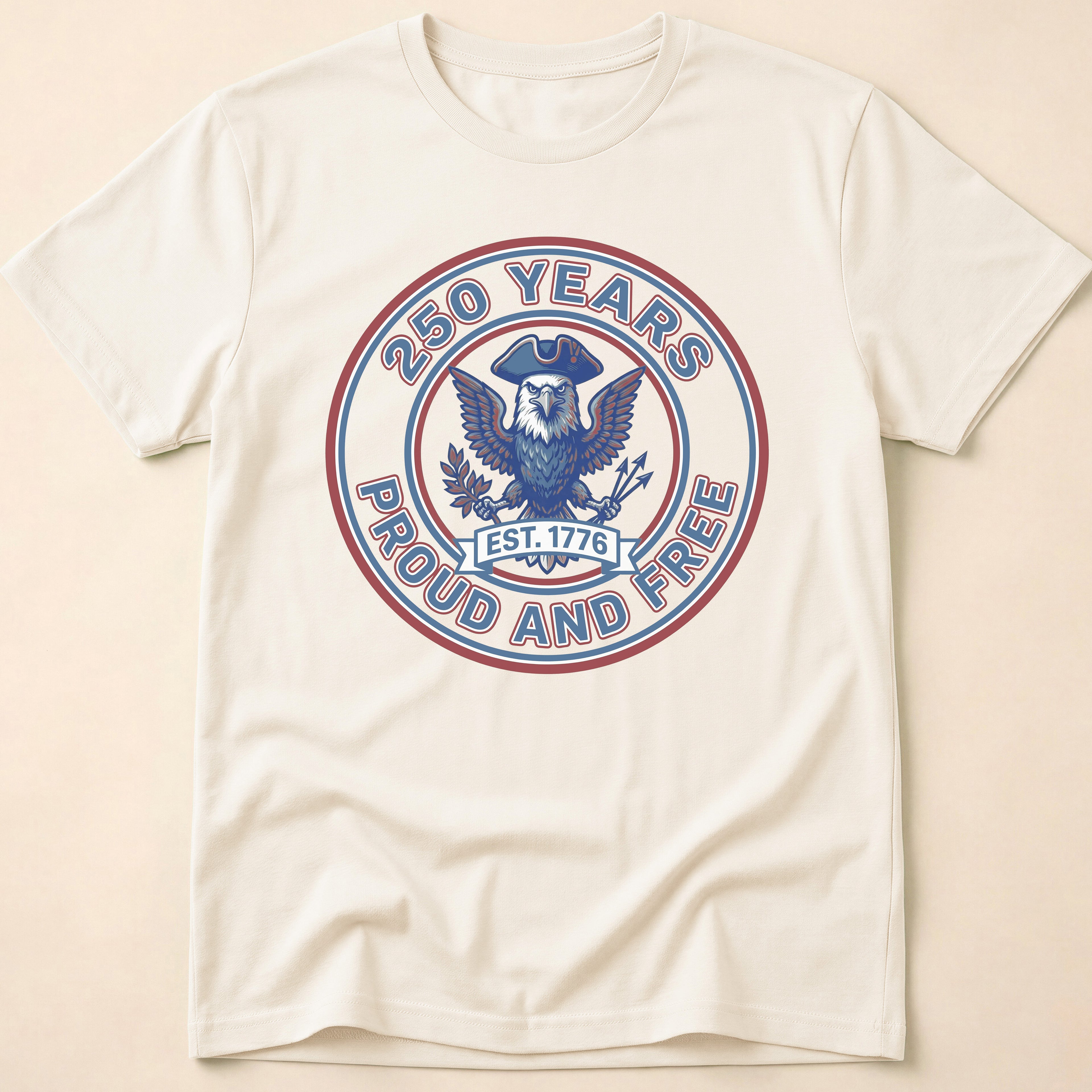 250 Years Proud And Free Eagle T-Shirt
