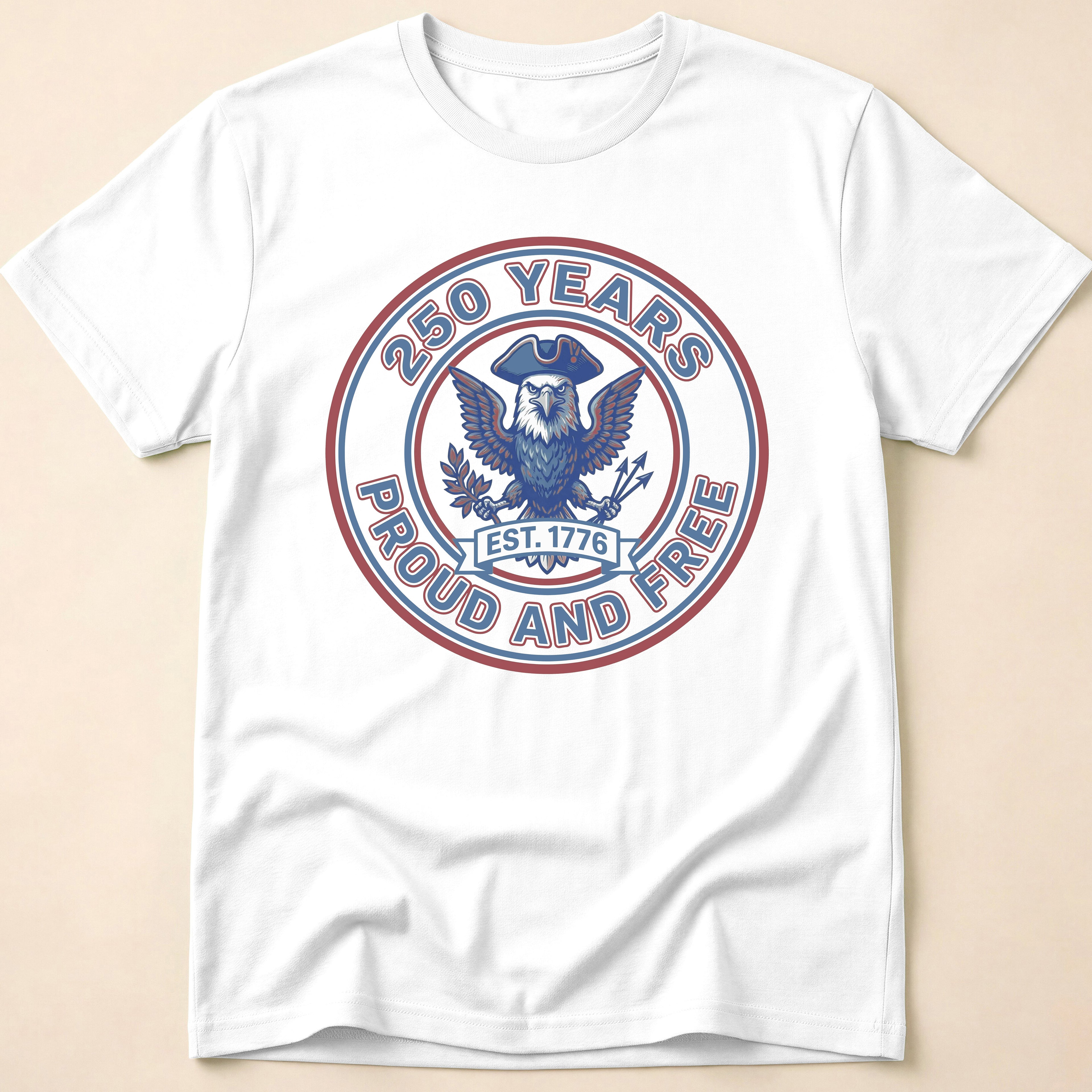 250 Years Proud And Free Eagle T-Shirt