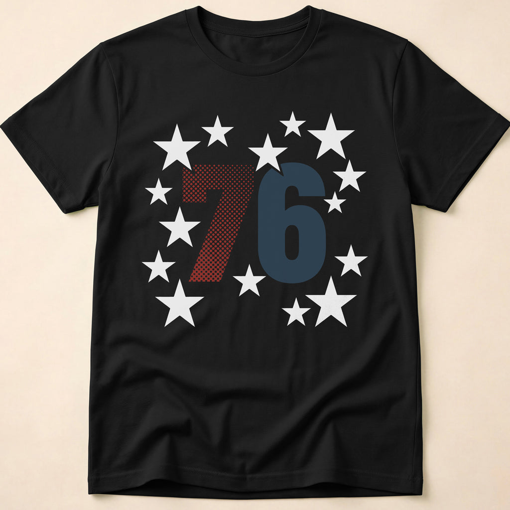 Vintage Spirit Of 76 Stars Patriotic T-Shirt