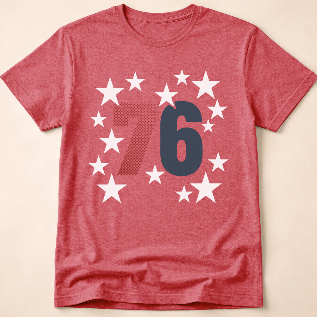 Vintage Spirit Of 76 Stars Patriotic T-Shirt