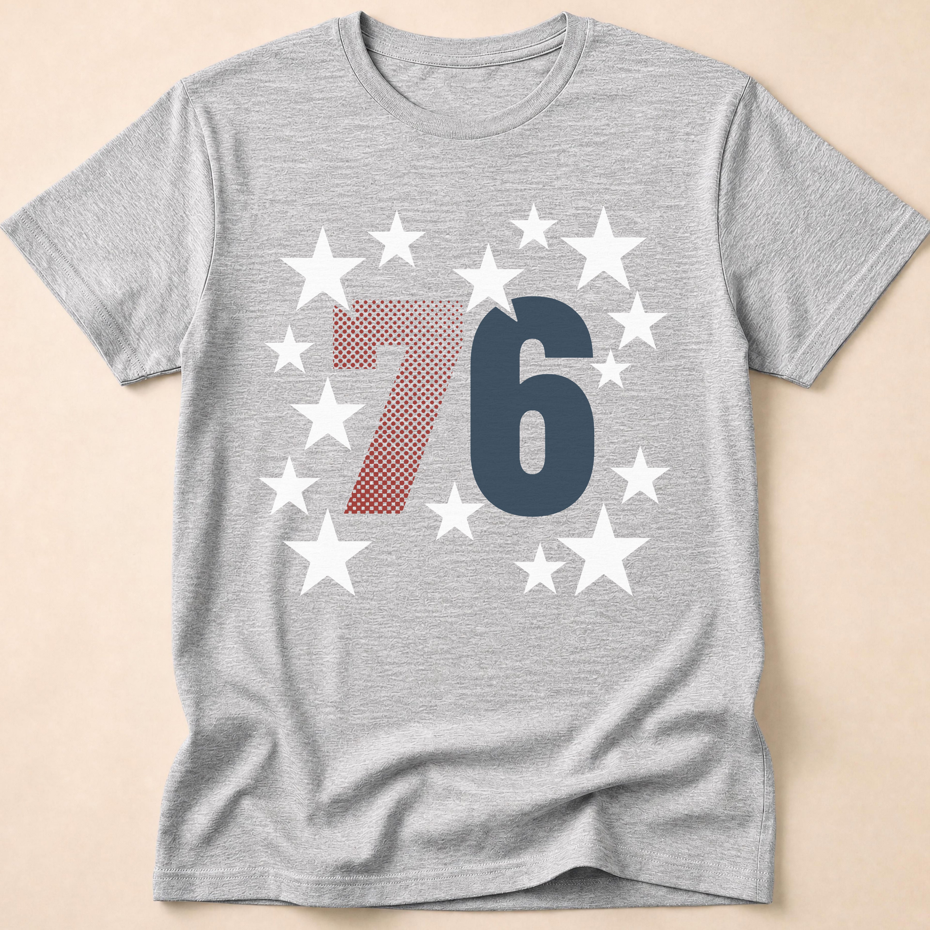 Vintage Spirit Of 76 Stars Patriotic T-Shirt
