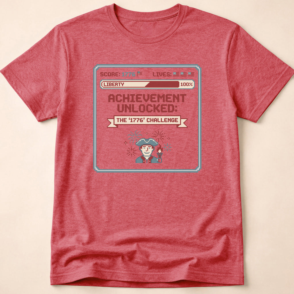 8-Bit Gamer Achievement Unlocked 1776 T-Shirt