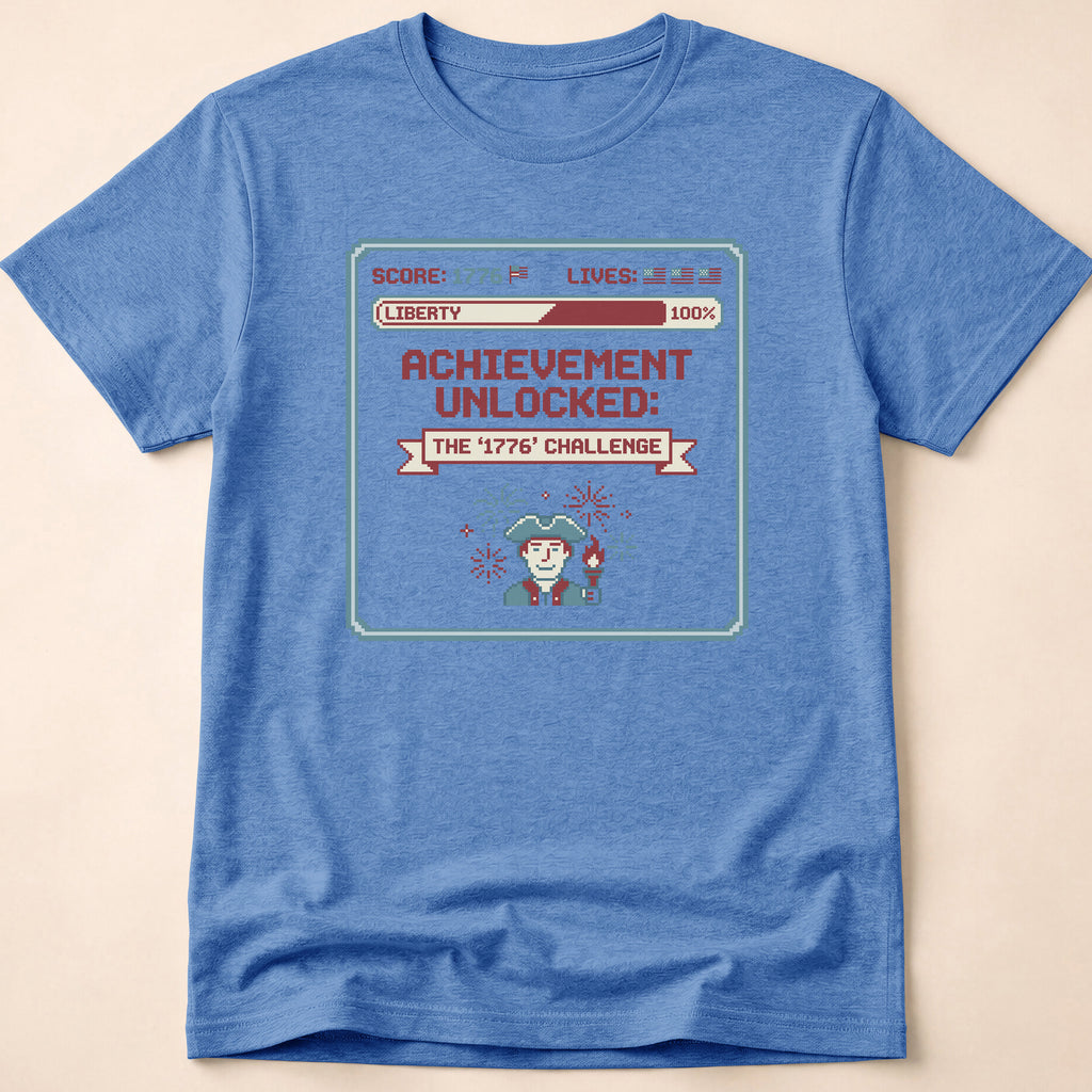 8-Bit Gamer Achievement Unlocked 1776 T-Shirt