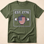8-Bit Retro Eagle Shield 1776 T-Shirt