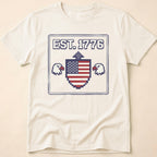 8-Bit Retro Eagle Shield 1776 T-Shirt