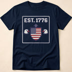 8-Bit Retro Eagle Shield 1776 T-Shirt