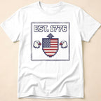 8-Bit Retro Eagle Shield 1776 T-Shirt