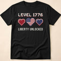 8-Bit Gamer Level 1776 Liberty Unlocked T-Shirt