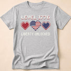 8-Bit Gamer Level 1776 Liberty Unlocked T-Shirt
