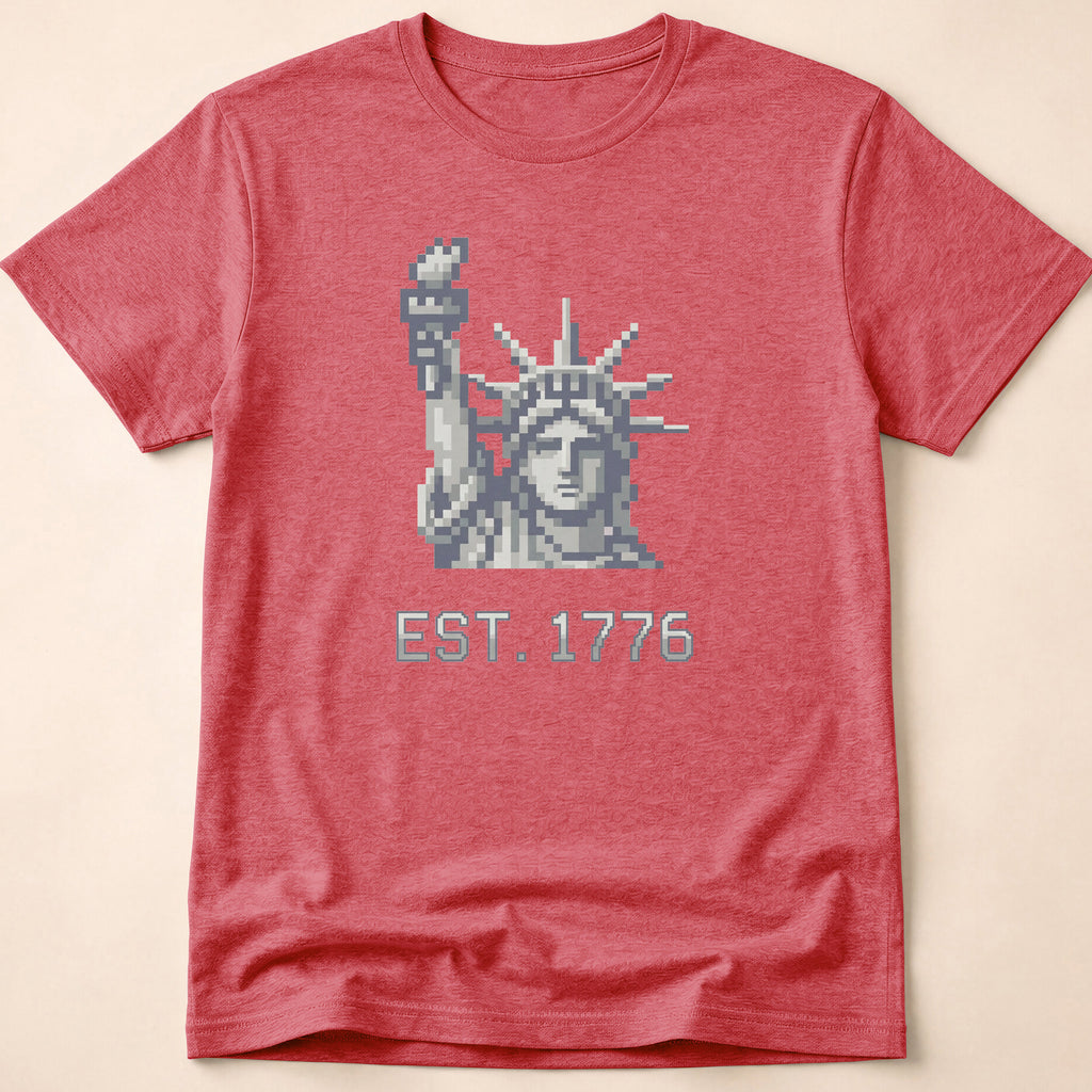 8-Bit Retro Statue Of Liberty 1776 T-Shirt