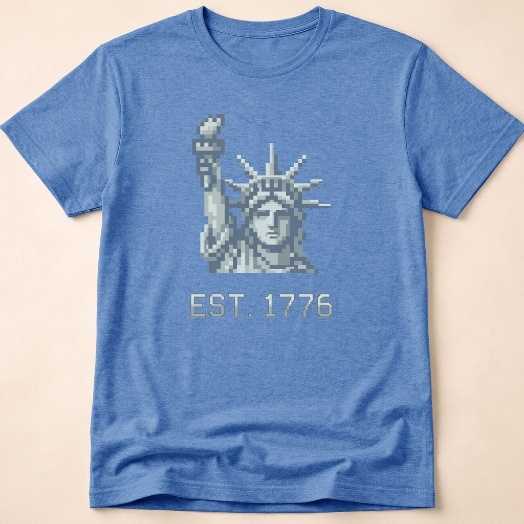 8-Bit Retro Statue Of Liberty 1776 T-Shirt