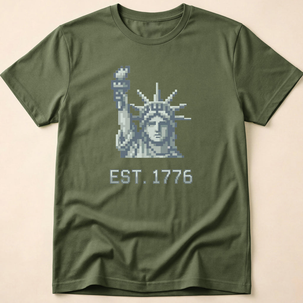 8-Bit Retro Statue Of Liberty 1776 T-Shirt