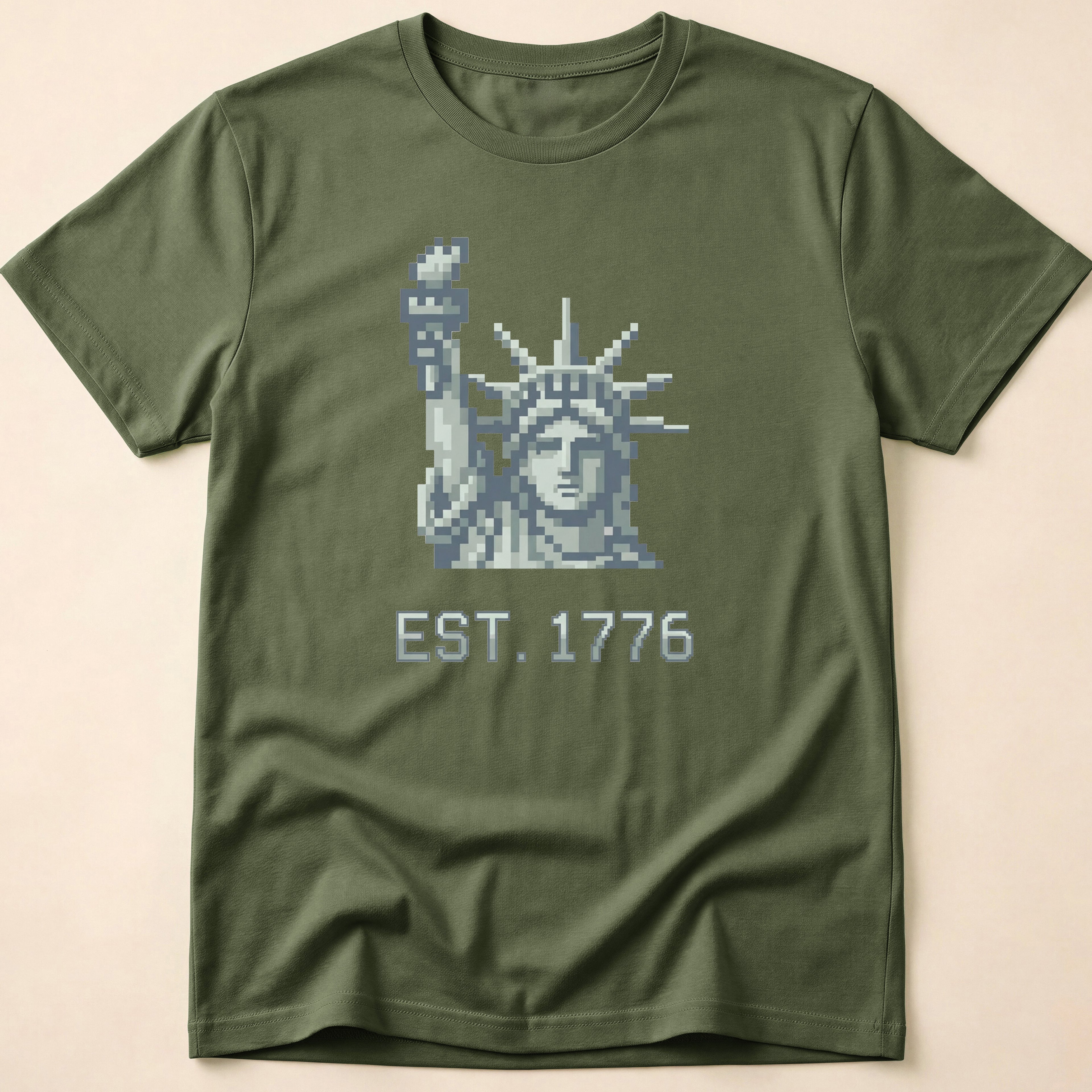 8-Bit Retro Statue Of Liberty 1776 T-Shirt