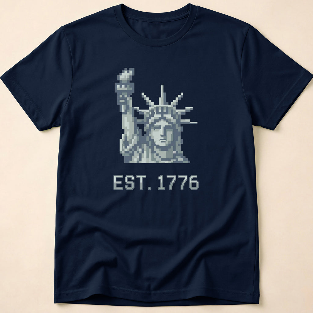 8-Bit Retro Statue Of Liberty 1776 T-Shirt