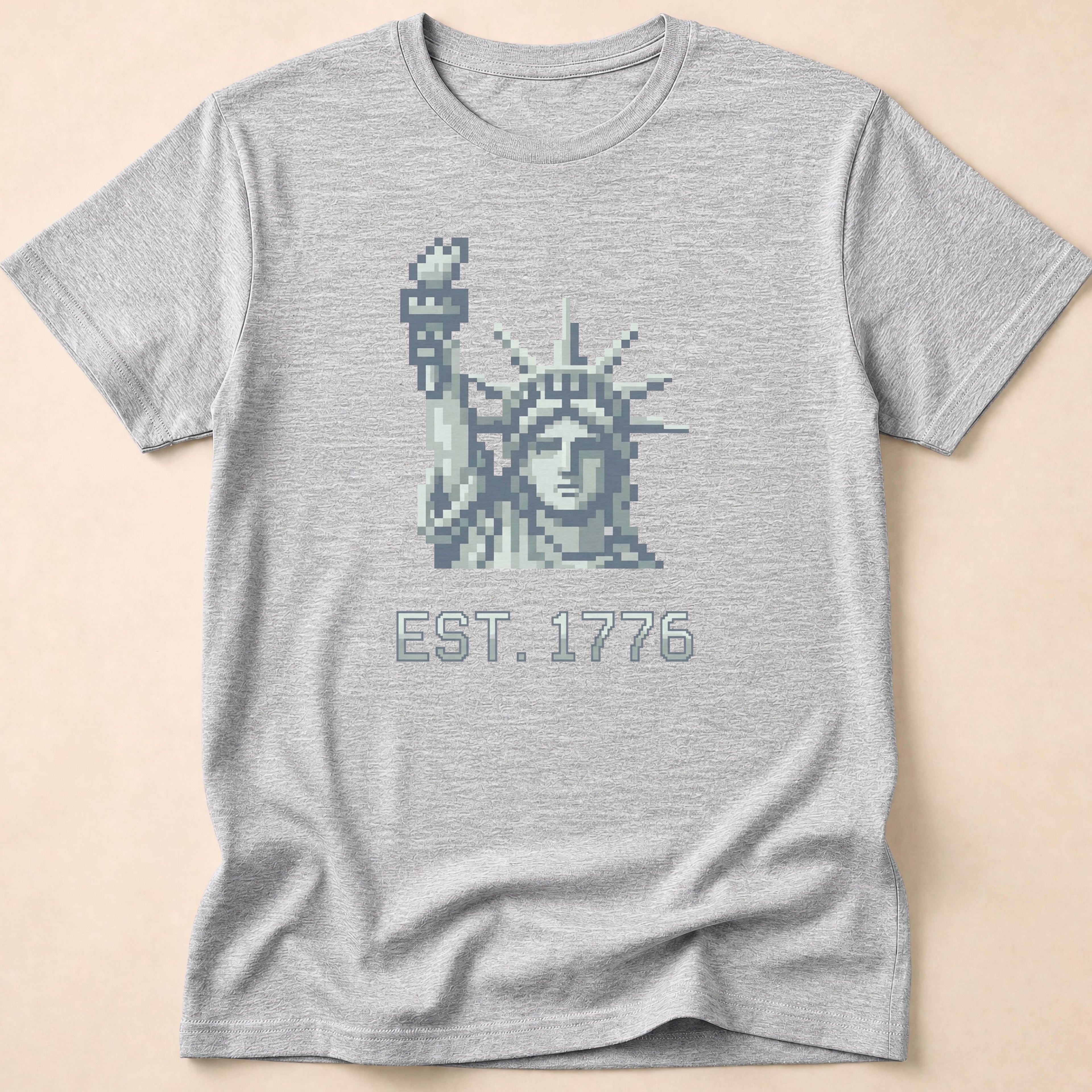 8-Bit Retro Statue Of Liberty 1776 T-Shirt