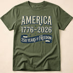 Retro Blue Ribbon America 250 Freedom T-Shirt