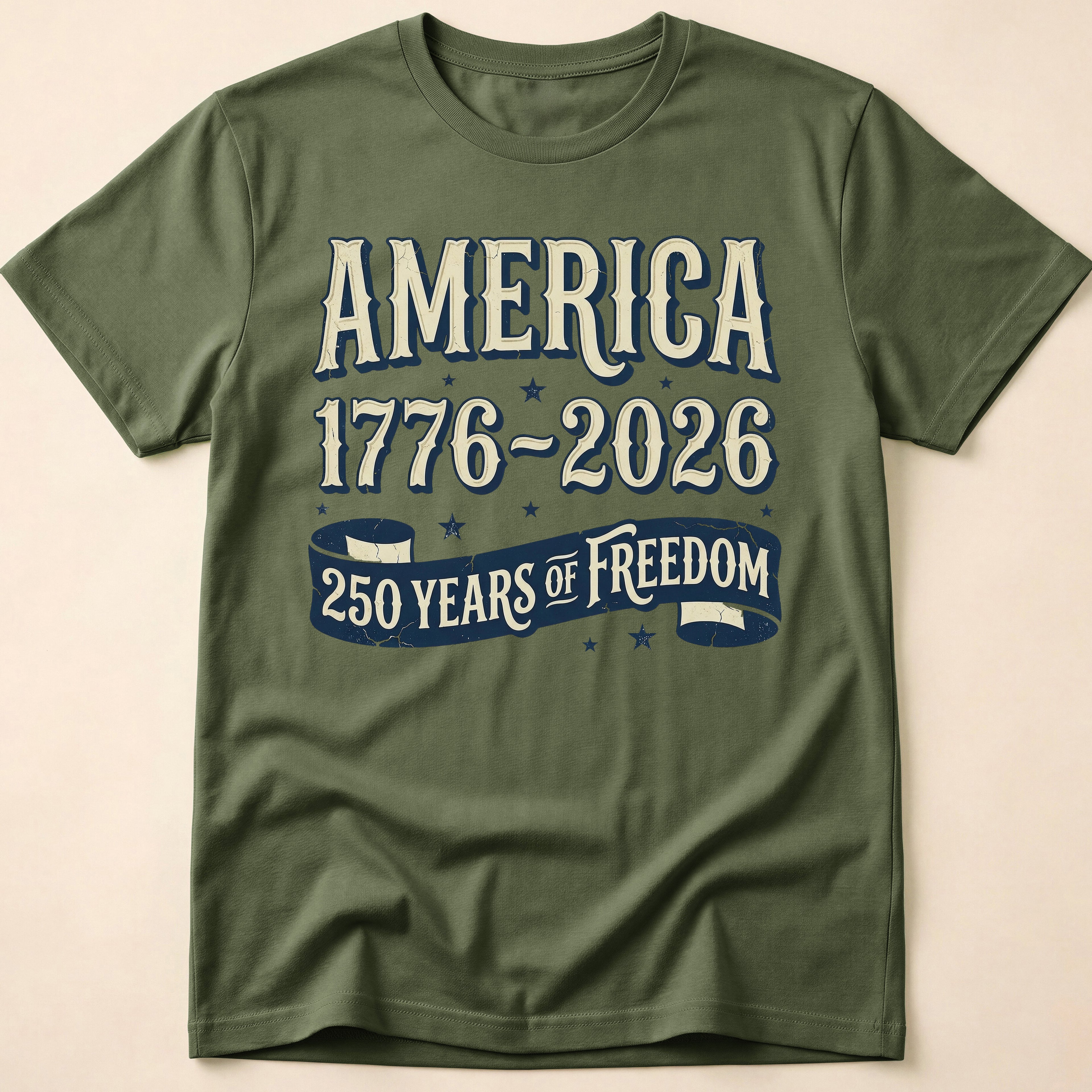 Retro Blue Ribbon America 250 Freedom T-Shirt
