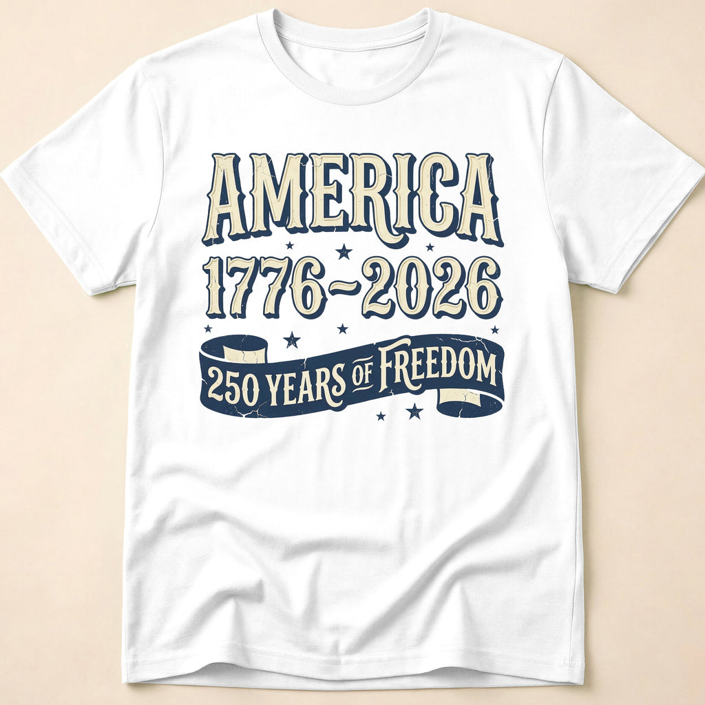 Retro Blue Ribbon America 250 Freedom T-Shirt