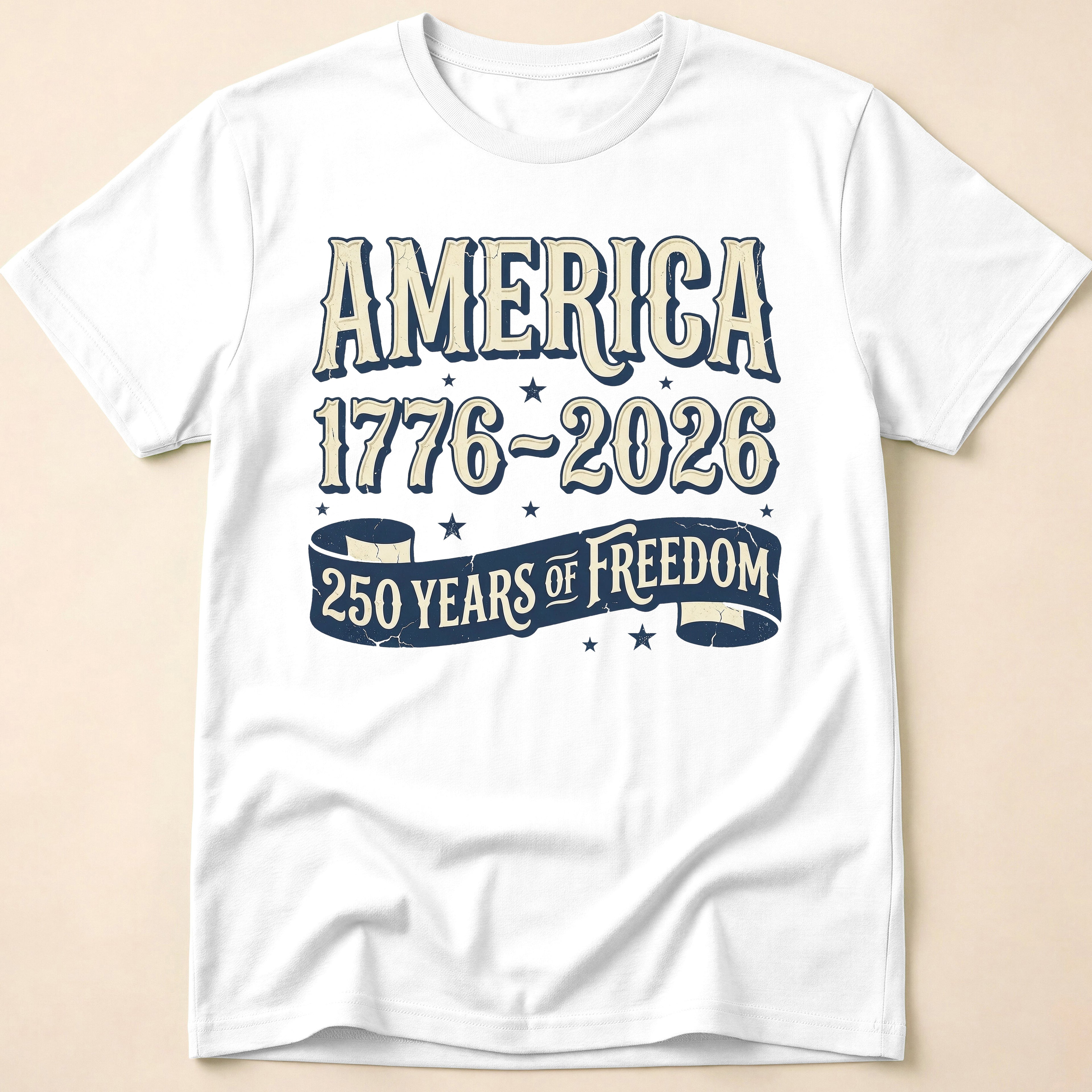 Retro Blue Ribbon America 250 Freedom T-Shirt