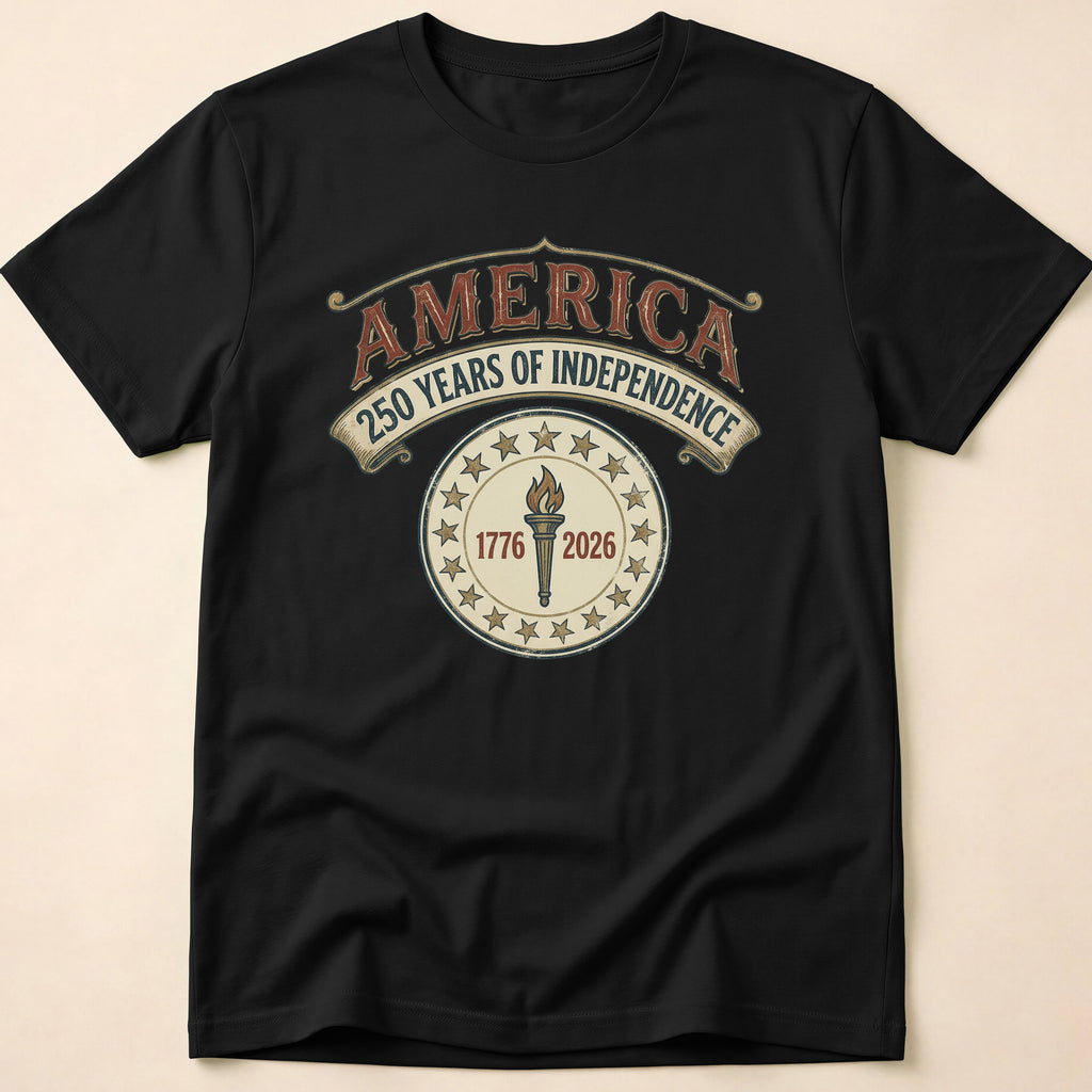 America 250 Years Independence Liberty Torch T-Shirt
