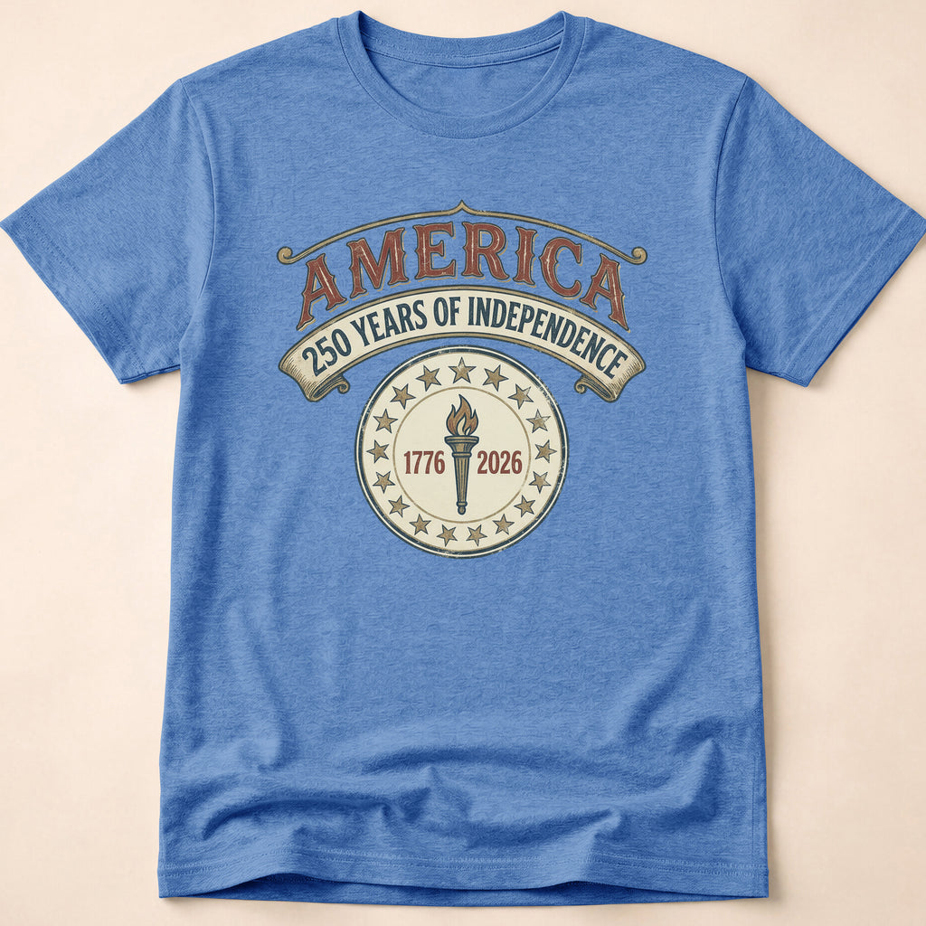 America 250 Years Independence Liberty Torch T-Shirt