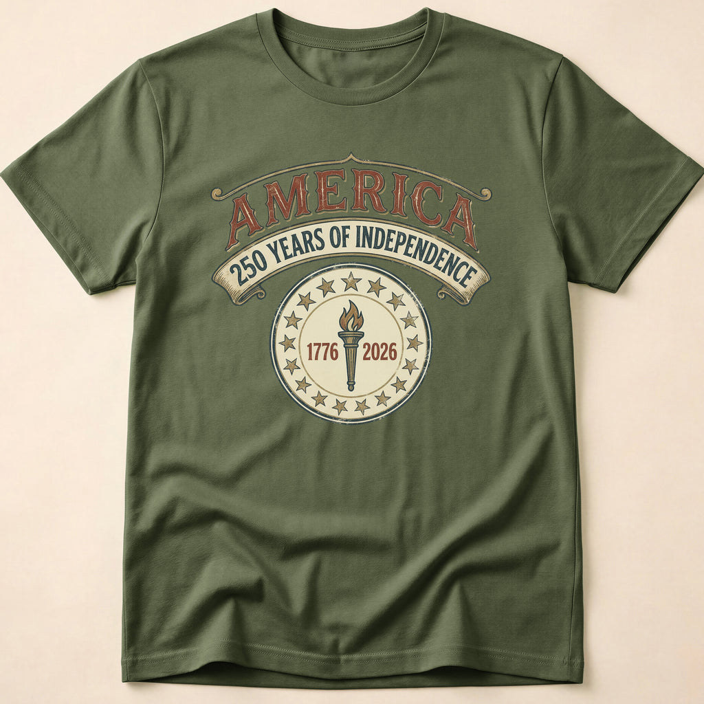 America 250 Years Independence Liberty Torch T-Shirt