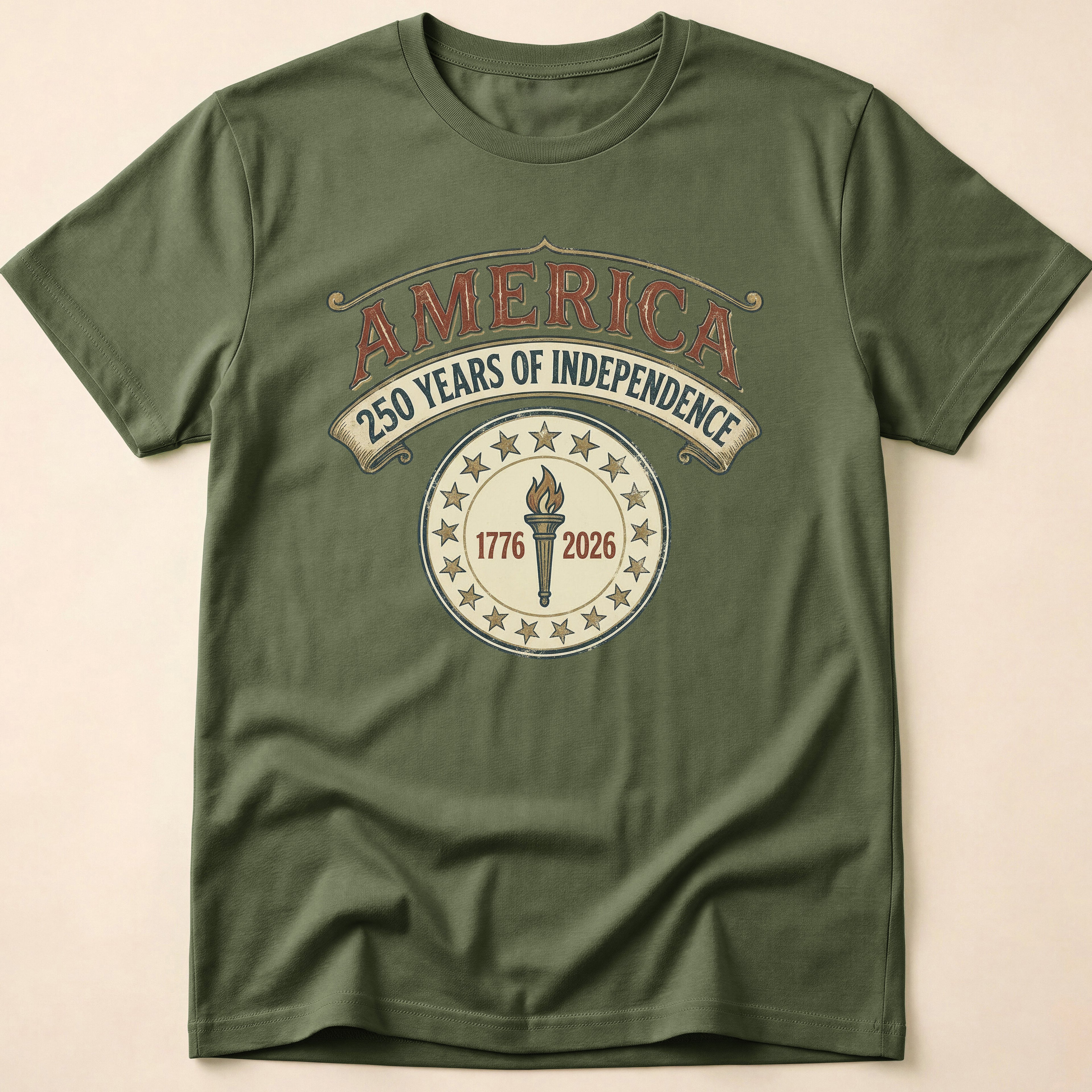 America 250 Years Independence Liberty Torch T-Shirt
