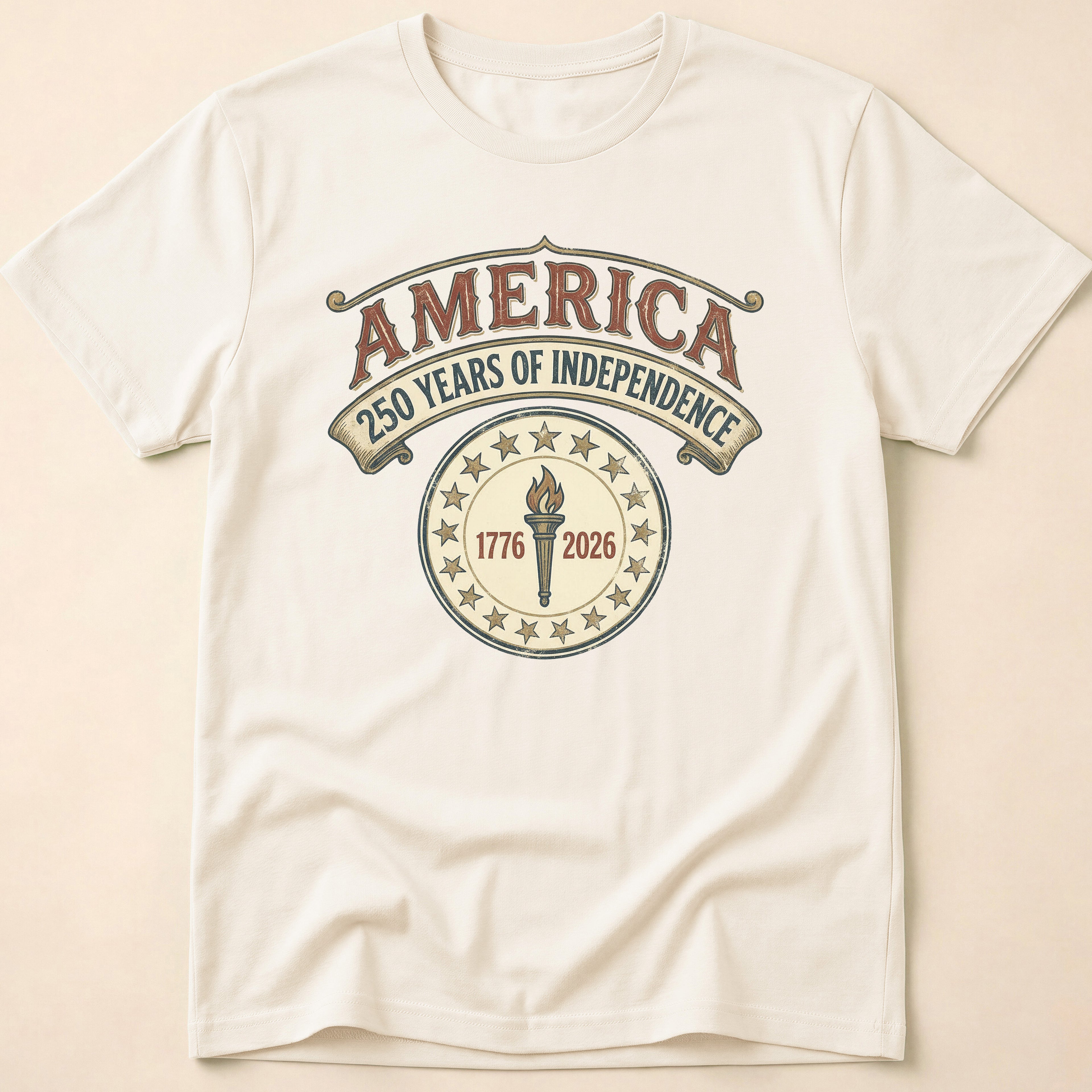 America 250 Years Independence Liberty Torch T-Shirt