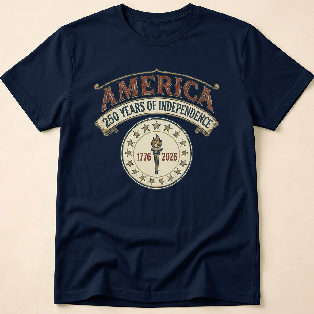 America 250 Years Independence Liberty Torch T-Shirt