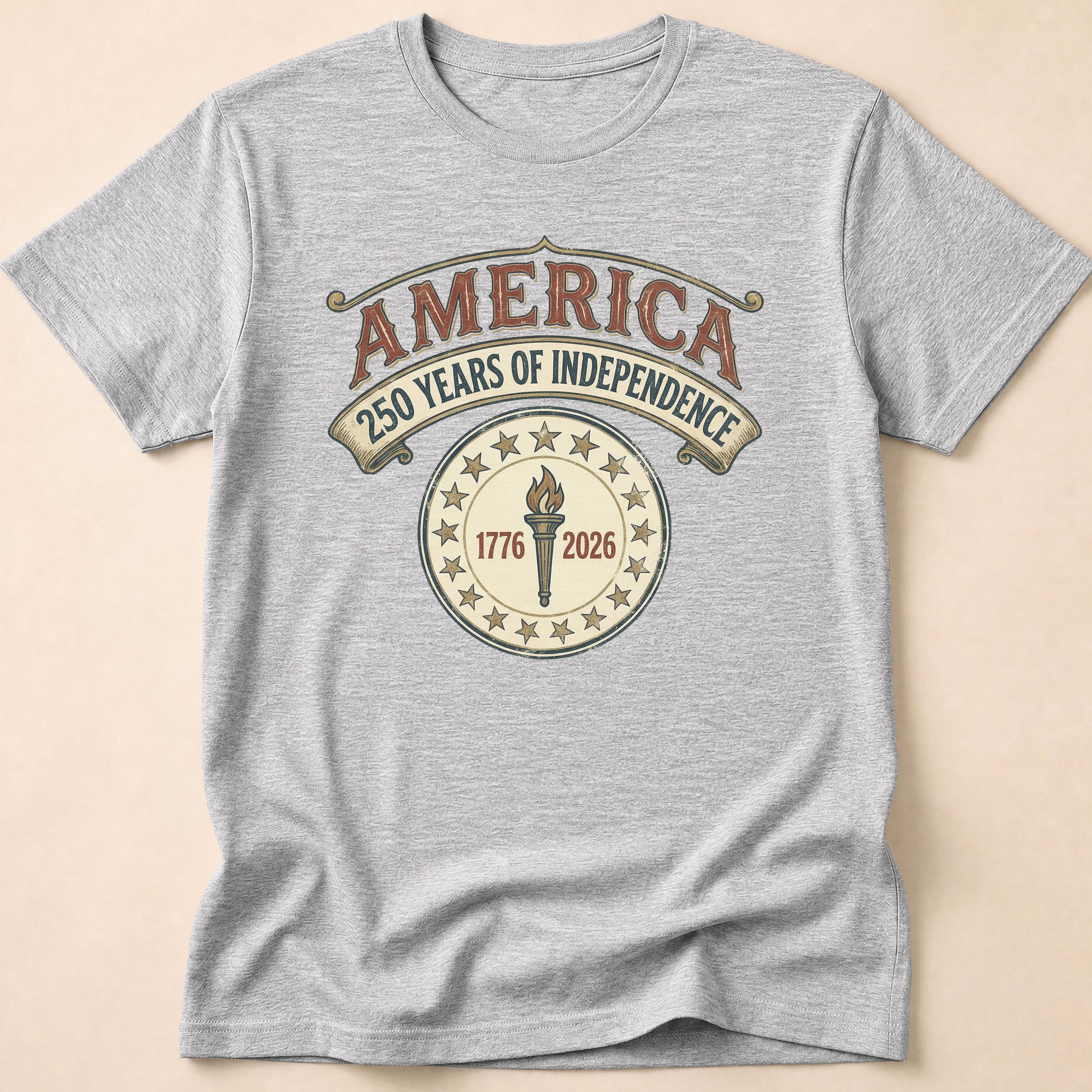 America 250 Years Independence Liberty Torch T-Shirt