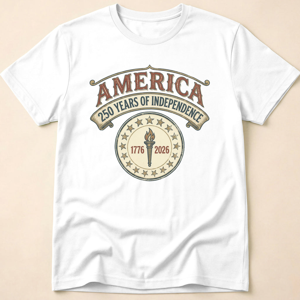 America 250 Years Independence Liberty Torch T-Shirt