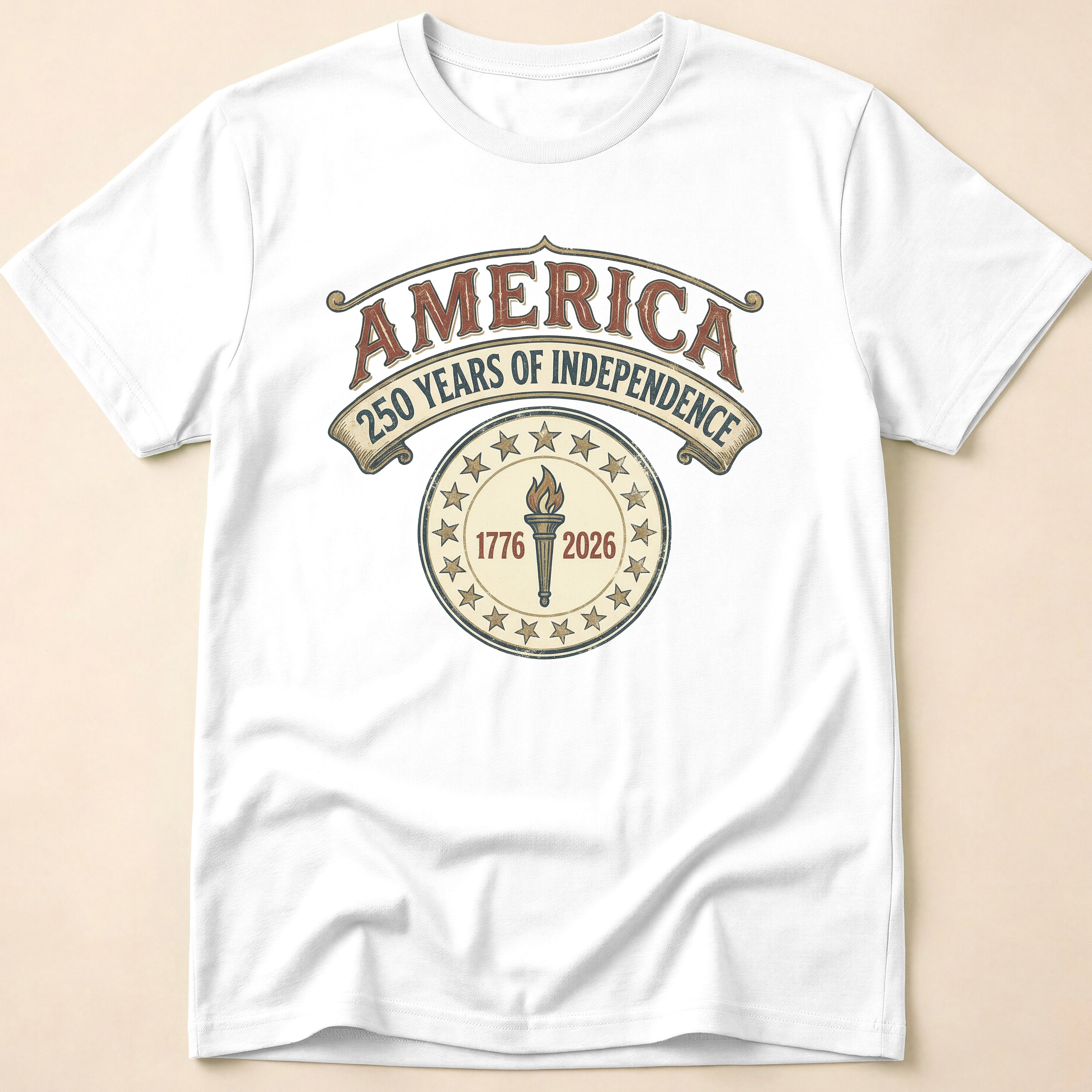America 250 Years Independence Liberty Torch T-Shirt