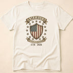 America 250 Years Independence Vintage Shield T-Shirt