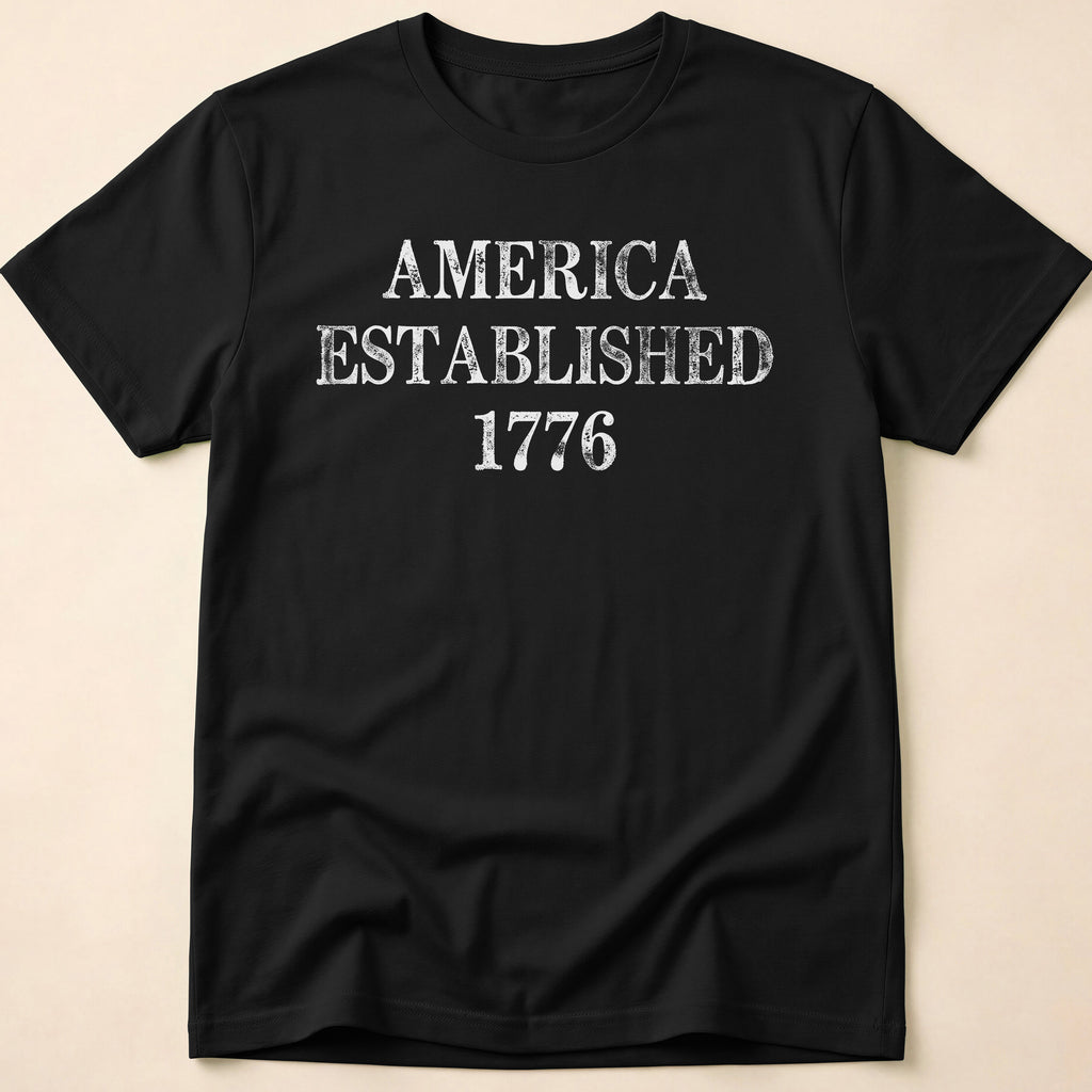 America Established 1776 Vintage Distressed T-Shirt
