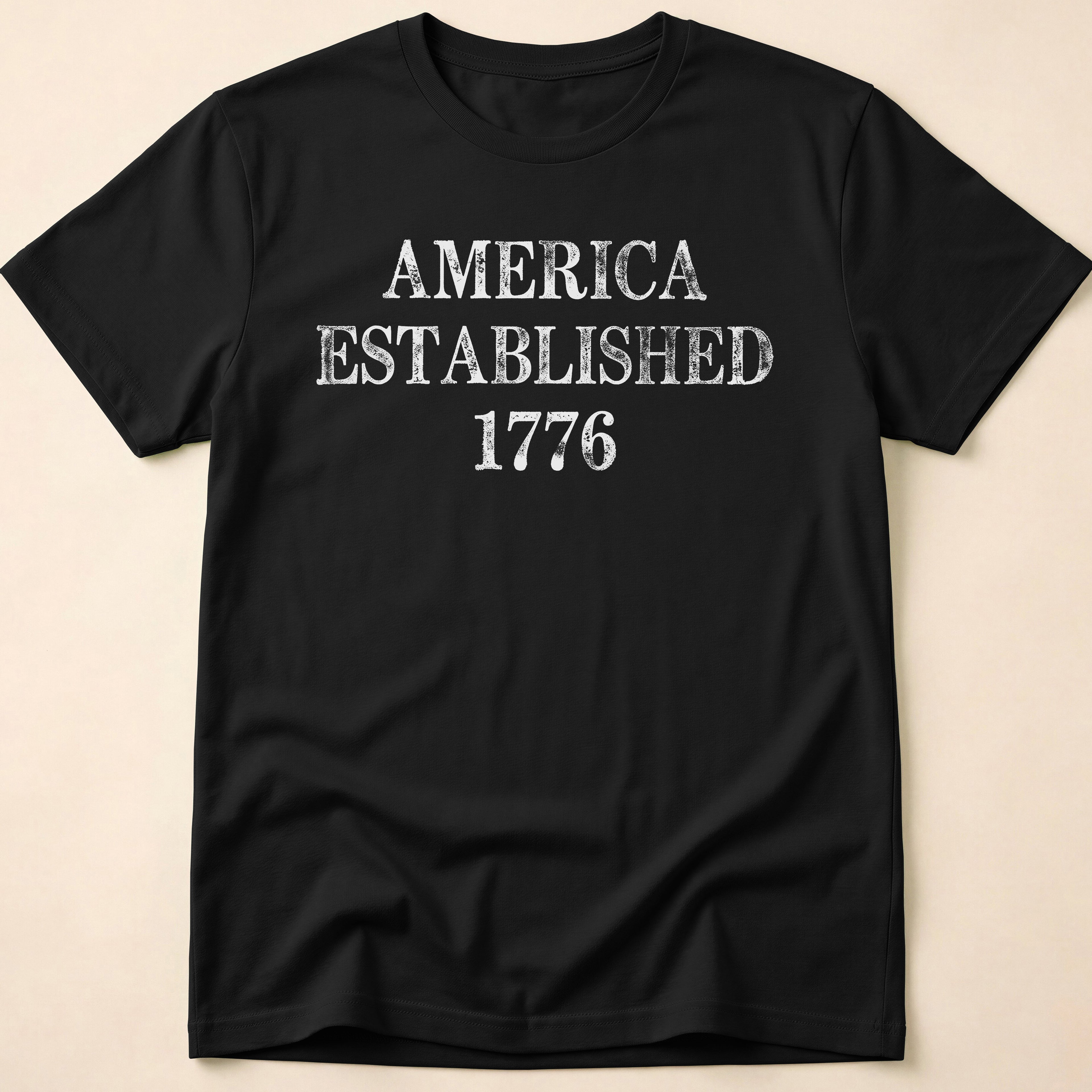 America Established 1776 Vintage Distressed T-Shirt