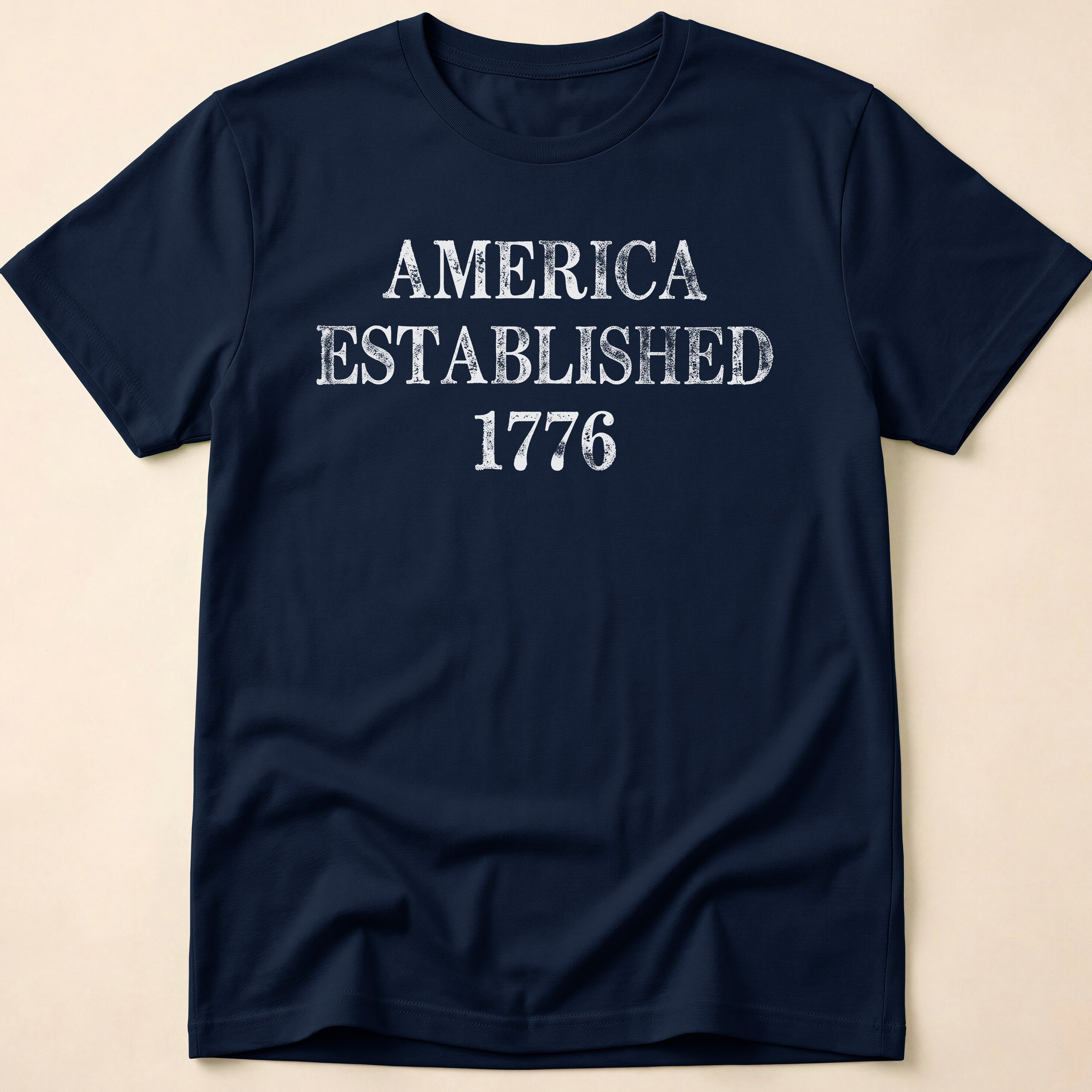 America Established 1776 Vintage Distressed T-Shirt